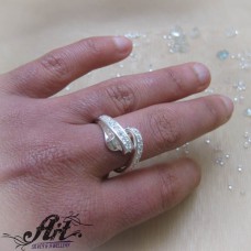 Сребърен дамски пръстен с цирконий  R-878